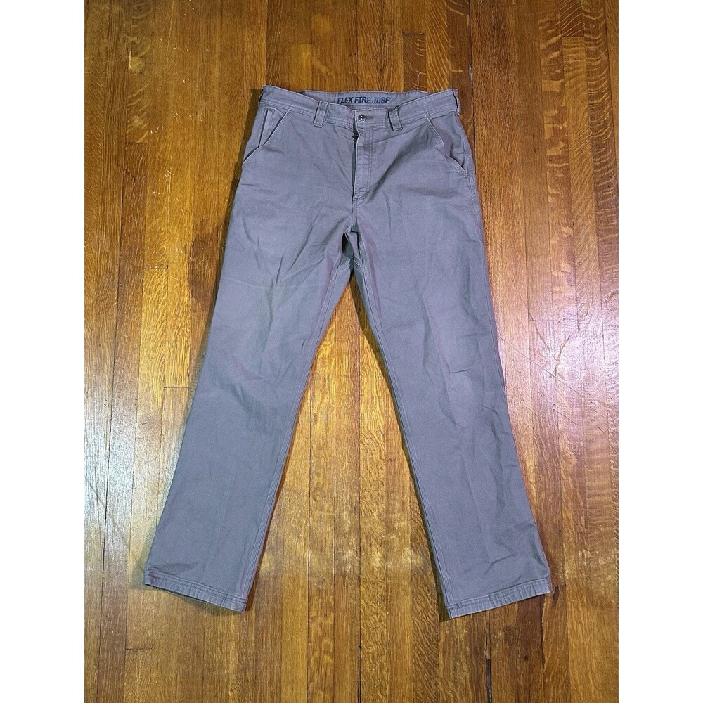 Duluth Trading Co Men's Pants Size 36x34 Gray Flex Fire Hose Workwear